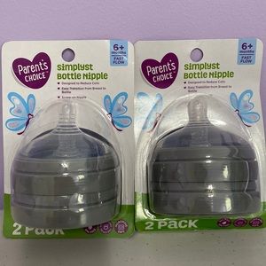 New parents choice simplyst bottle nipples two packs